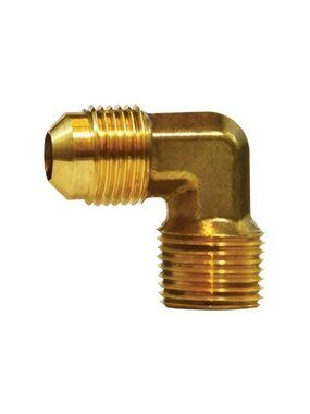 2pcs Brass Elbow 3/8" Male NPT x 1/2" SAE Flare Gas Propane NEW